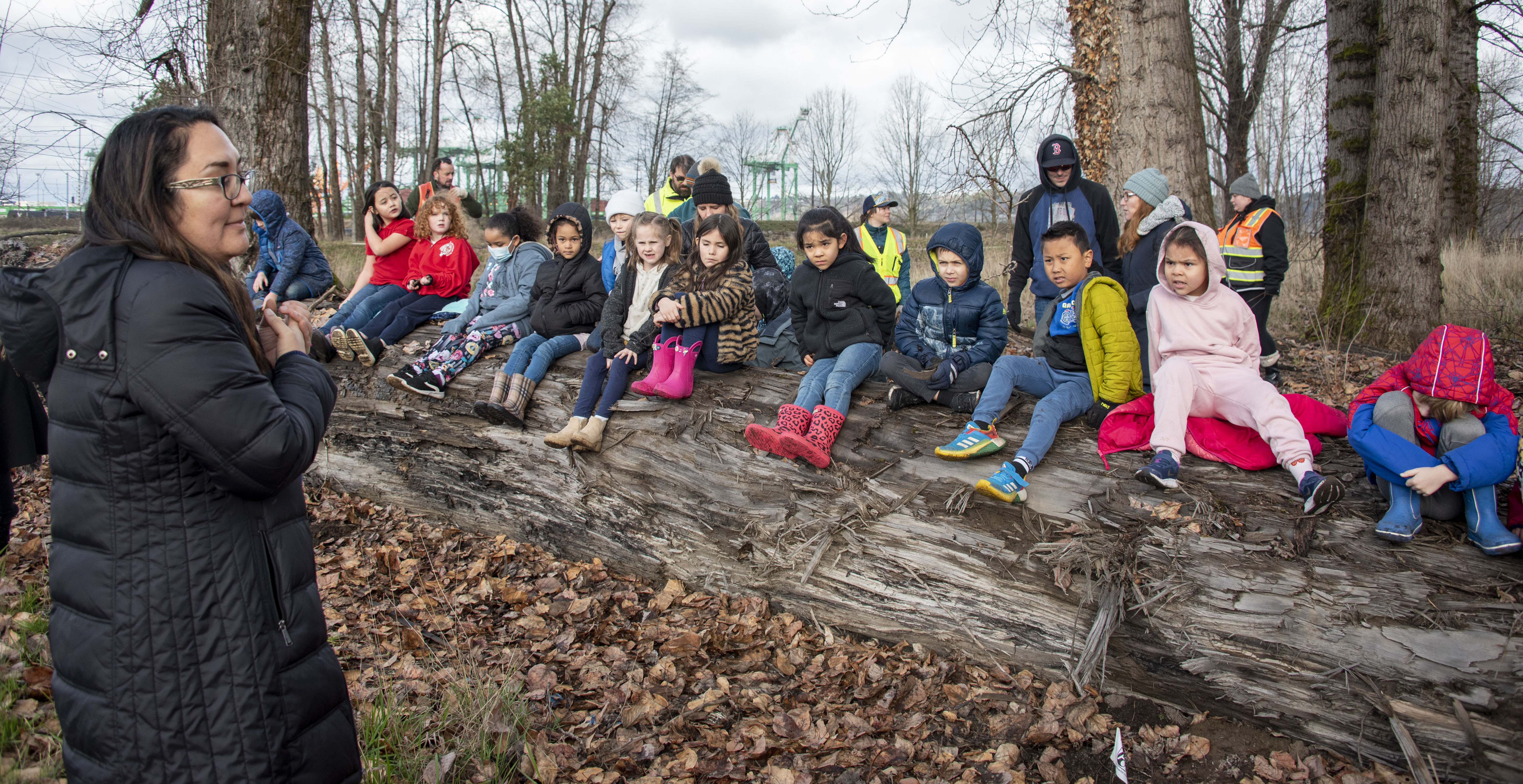 Tree planting event at Wapato Creek.