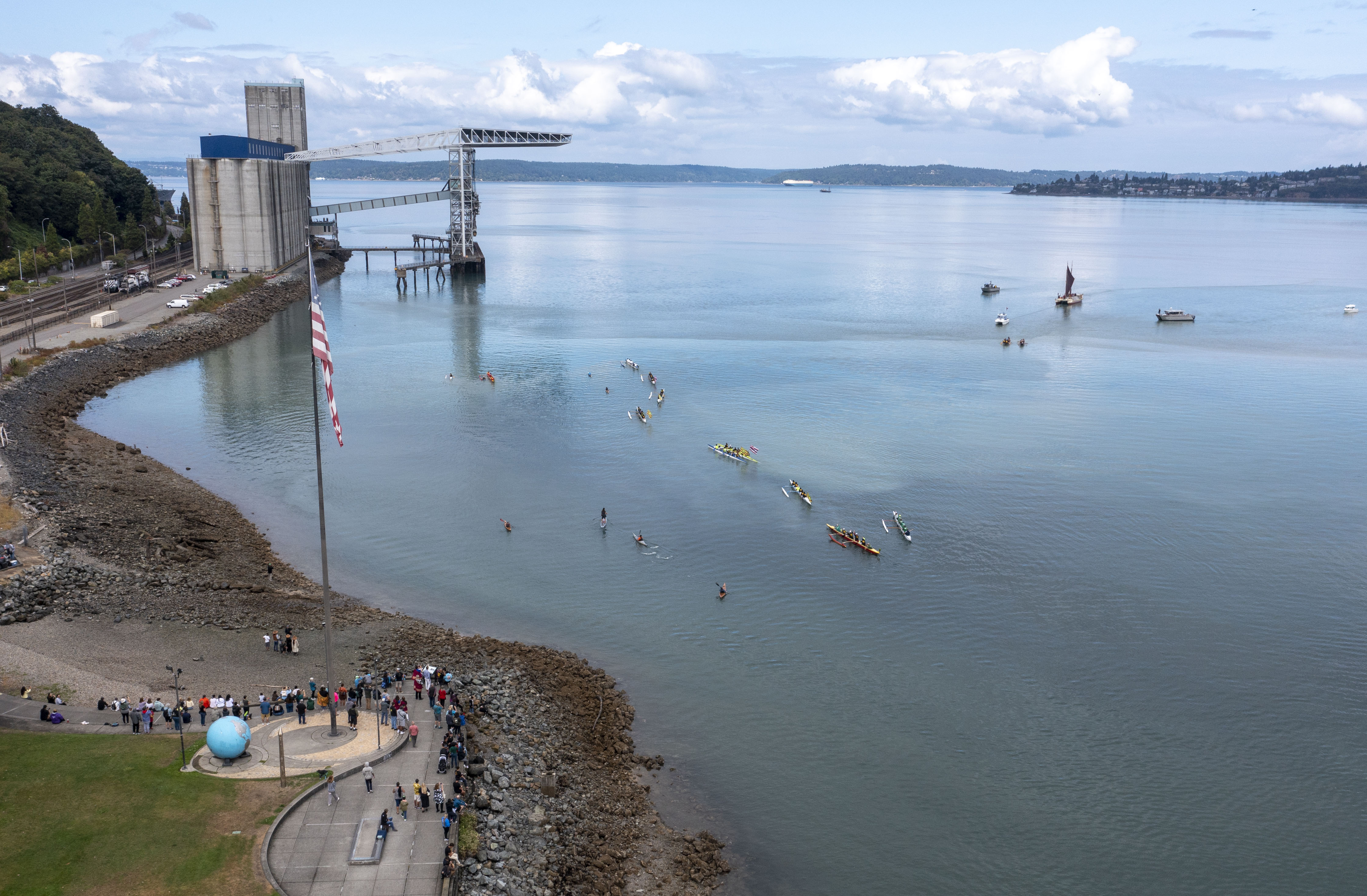 Hōkūleʻa is one of two canoes on a 43,000-nautical mile circumnavigation of the Pacific Ocean called the Moananuiākea Voyage.