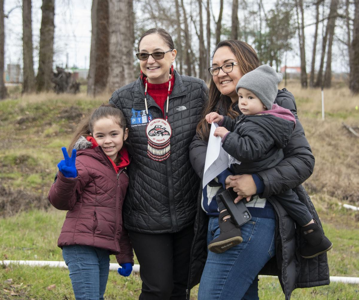Visitors at Wapato Creek Habitat site
