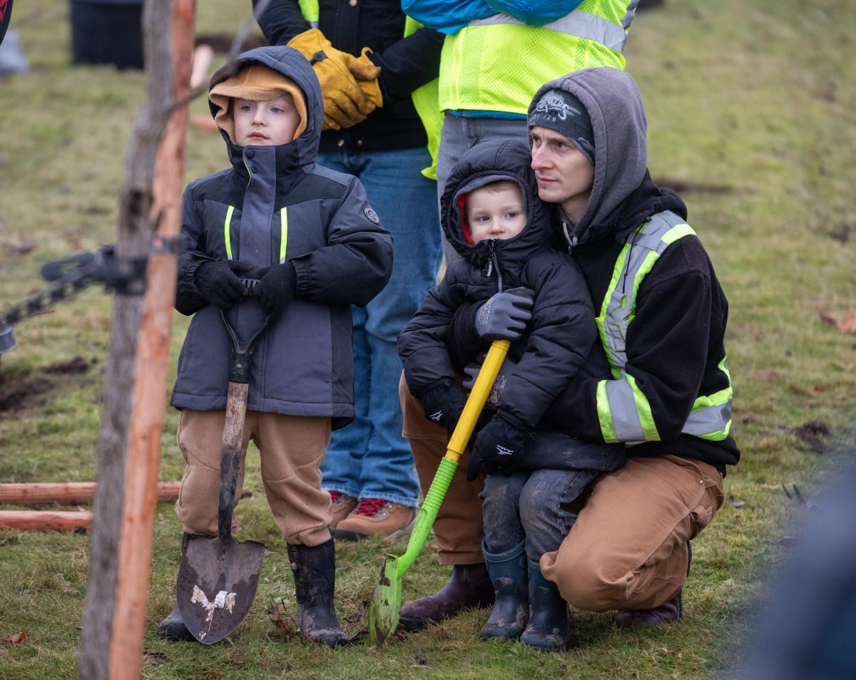 Volunteers of all ages participated in the Port's tree planting.