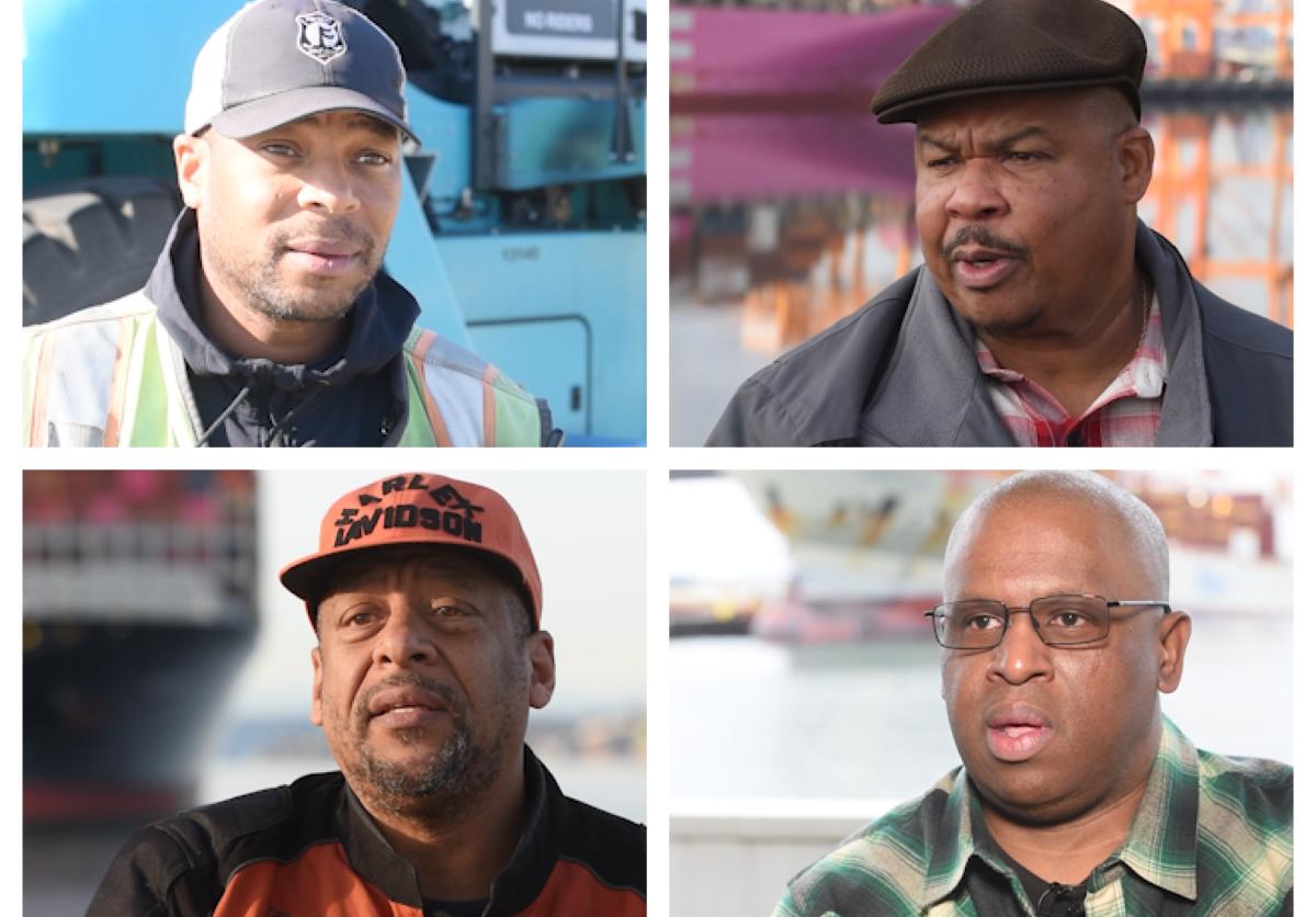 Photos of longshore workers